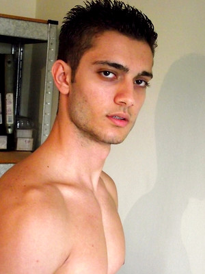 Gay pics of Rocco plays with cock