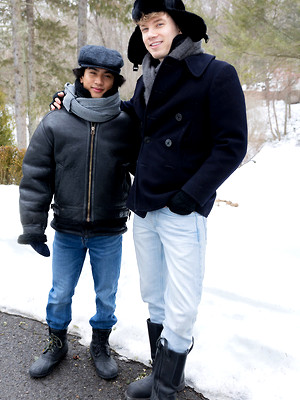 Cute uncut gay boys - SNOW PLOW: Caden Dior & Luca Knight