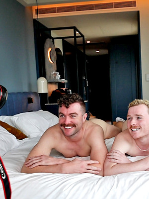 Free gay porn pics with My sexy mates Charlie and Tom in their first scene together