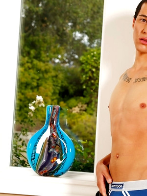 Gay porn pics Teenage stallion Ashton Miller shows off his sexy tattooed body and hard dick