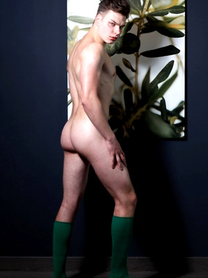 Gay pics of Arnoldus stripping in penthouse