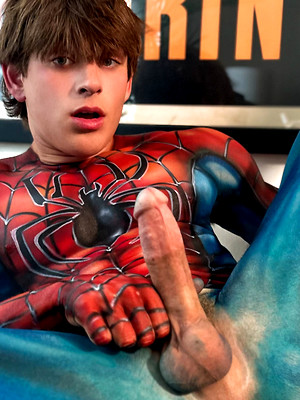 Hot gay sex pics with Spider-man Spunk