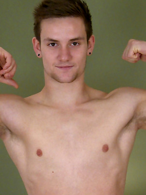 Gay pics of Hunky Straight Joel Shows Off His Thick Uncut Cock & Muscular Body