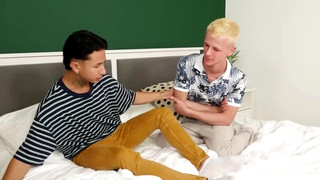 Gay Blonde porn video Skinny sexy boys Archi Gold and Paul Young fucking