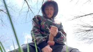 XXX Gay clips contains Sweet Boy Jerking his Big Dick (23cm) Outdoor / Huge Cumshot on Camera / College Boy / Monster Dick