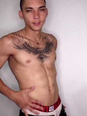 Gay boys pics - Tattooed Skinhead Works His XXL Cock