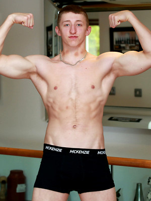 Free gay xxx pics with Young Teenage Athlete Callem Shows off his Muscular and Ripped Physique and Massive Uncut Cock!