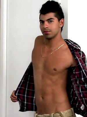 Hot gay album pics Danny strokes his brown cock