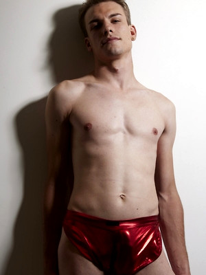 Cute uncut gay boys - Blond twink posing