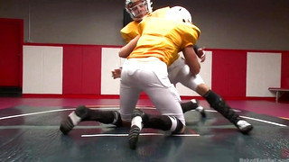 Check new gay sex scene with Top Cock: Sports Gear Smackdown Series - 2 studs fight in sports gear!